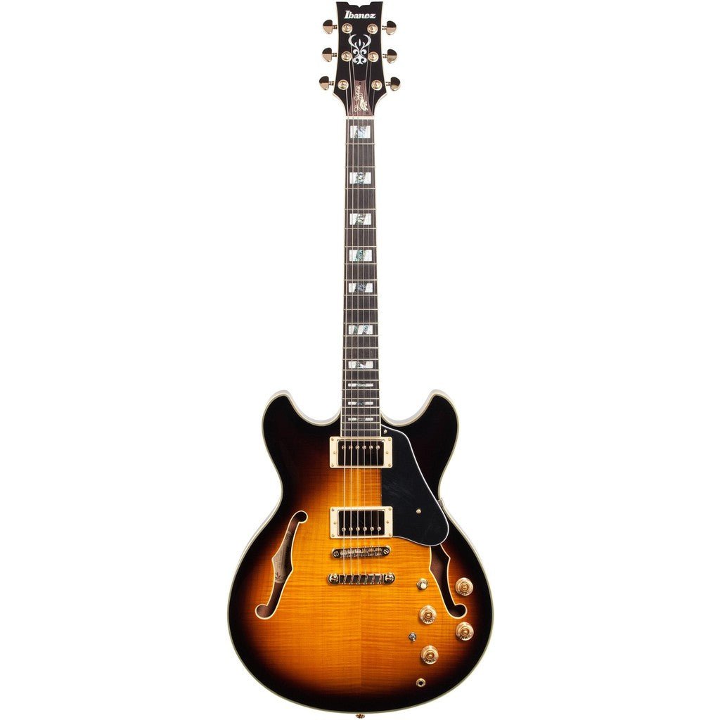 Ibanez John Scofield Signature JSM10 Semi-hollowbody Electric Guitar - Vintage Yellow Sunburst