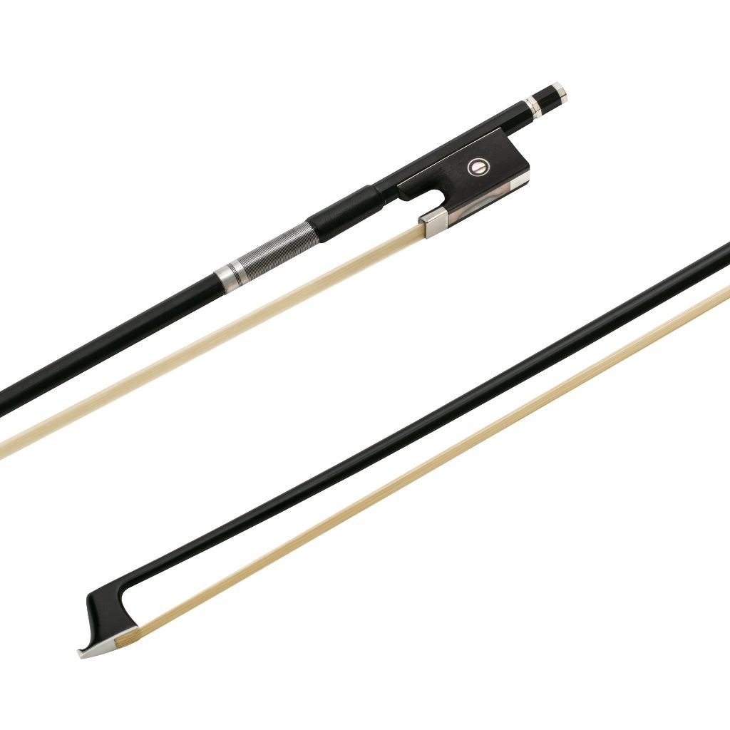 Mi&Vi Violin Bow - Model BN-C - Professional Carbon Fiber with Ebony Frog and Silver Mount